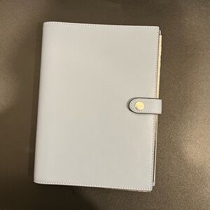 Coach Leather Notebook Light Blue